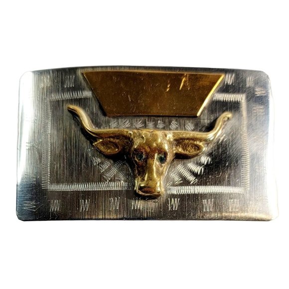 Vintage Ladies Handmade Longhorn Western Belt Buckle main image 4